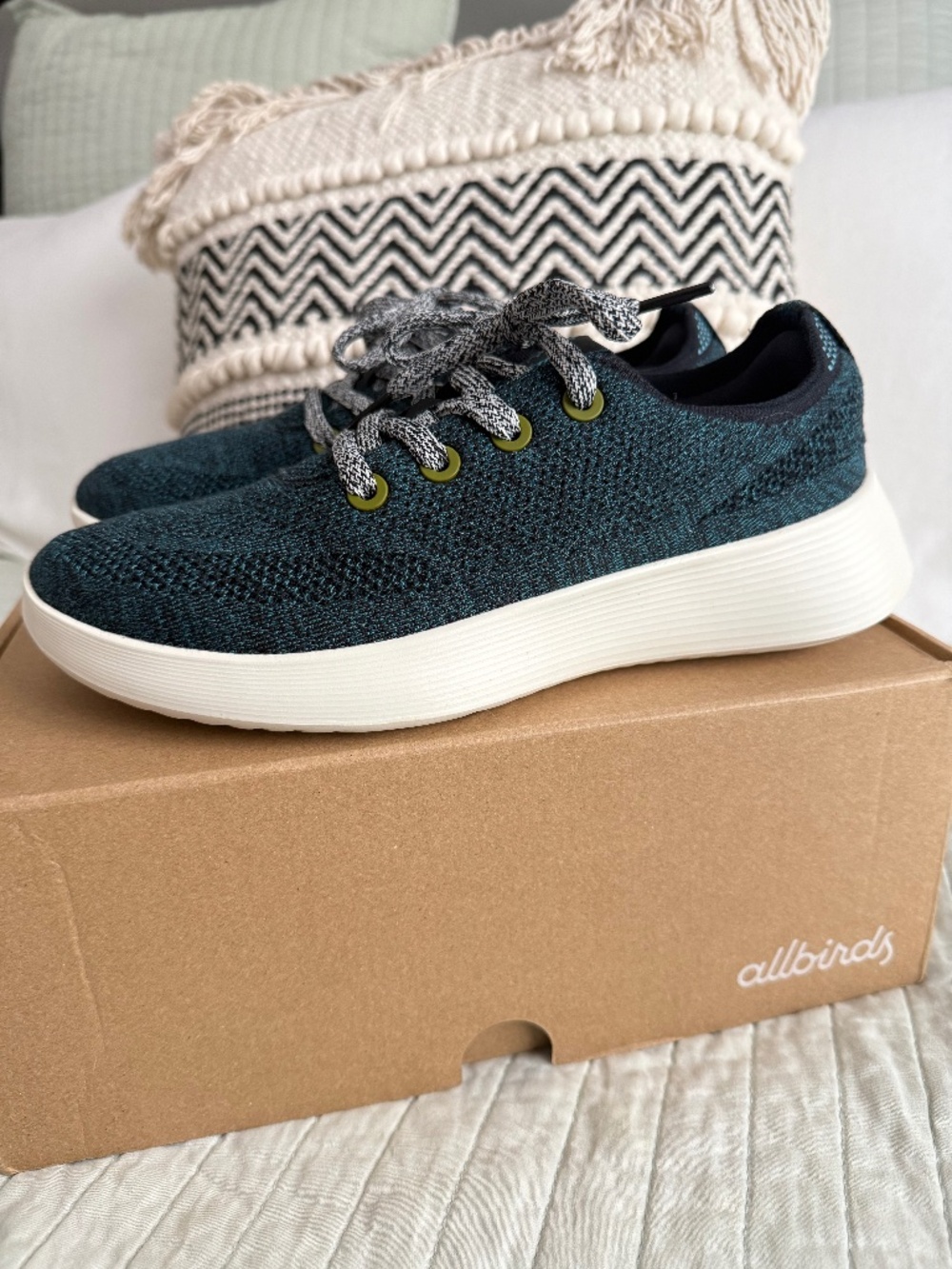 NIB Allbirds Tree Runner Go Sneakers Natural Black Multi Women's Size 7
